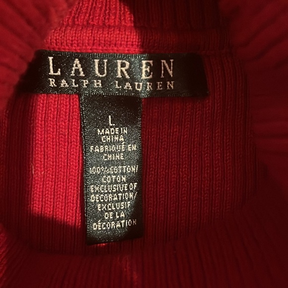 Lauren Ralph Lauren green label, woman’s size L, vintage 90s turtleneck sweater - Picture 3 of 8